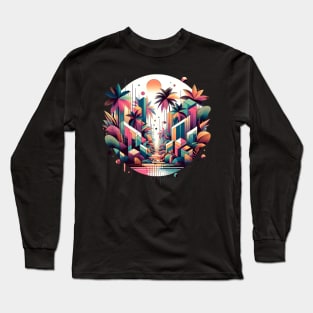 Urban Oasis - Geometric Jungle Long Sleeve T-Shirt